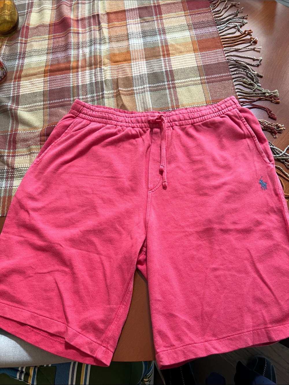 Polo by Ralph Lauren Men's Coral Pink Drawstring Athletic Shorts